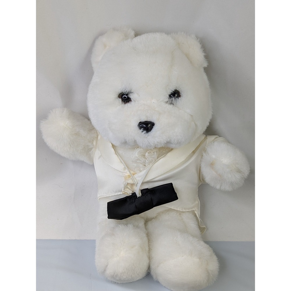 Commonwealth Wedding Bears Groom 12 Inch White Stuffed Animal‎ Toy
